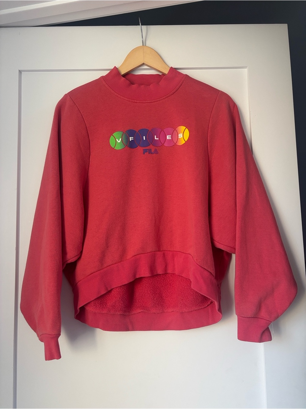 VFILES x FILA Honza Hi Low Sweatshirt Pink Women’s S 2019